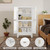 47” White Metal Bathroom Storage Cabinet, Kitchen Pantry Cabinet