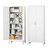 White Metal Storage Cabinet,75" Steel Cabinets for Home Office