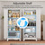 White Metal Storage Cabinet,75" Steel Cabinets for Home Office