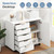5-Drawer Mobile File Cabinet, Wooden Printer Stand with Storage