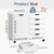 5-Drawer Mobile File Cabinet, Wooden Printer Stand with Storage