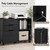 3 Drawer Rolling File Cabinet, Wood Printer Stand with Adjustable Shelf for Home Office Study Organizatiom, Black