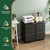 Mobile File Cabinet with Lock,2 Drawer Under Desk Metal Rolling Filing Cabinets for Home Office Organizer Letters/Legal/A4(Fully Assembled-Black)