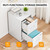 2 Drawer File Cabinet, White Metal Filing Cabinet with Lock, Lockable Vertical File Office Cabinet for Hanging Letters/Legal/A4, Assembly Required