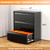 Lateral File Cabinet 3 Drawer, Metal File Cabinets for Home Office, Locking File Cabinet for Letter/Legal/F4/A4 Size Hanging Files, Easy Assembly, Black