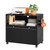 Metal File Cabinet,2 Drawer Filing Cabinet with Lock,Rolling Printer Stand Storage Cabinets with Shelves for Home Office Letter/Legal/A4 Size Files(Black)