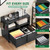 Metal File Cabinet,2 Drawer Filing Cabinet with Lock,Rolling Printer Stand Storage Cabinets with Shelves for Home Office Letter/Legal/A4 Size Files(Black)