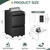 2 Drawer Mobile File Cabinet with Lock, Fully Assembled