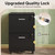 2 Drawer Wood File Cabinet with Lock, Mobile Printer Stand, Black