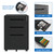 3 Drawer Metal Rolling File Cabinet Under Desk Filing Cabinet Black