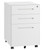 3 Drawer Metal Rolling File Cabinet Under Desk Filing Cabinet White