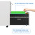 3 Drawer Metal Rolling File Cabinet Under Desk Filing Cabinet White