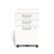 3-Drawer Vertical File Cabinet, Letter & Legal Size Documents, Lockable & Mobile, 21.3" D x 15.6" W x 24.3" H, White