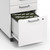 3-Drawer Vertical File Cabinet, Letter & Legal Size Documents, Lockable & Mobile, 21.3" D x 15.6" W x 24.3" H, White