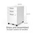 3-Drawer Vertical File Cabinet, Letter & Legal Size Documents, Lockable & Mobile, 21.3" D x 15.6" W x 24.3" H, White