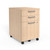 Essentials 3-Drawer Vertical File Cabinet, Letter & Legal Size Documents, Lockable & Mobile, 21.3" D x 15.6" W x 24.3" H, Natural
