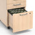 Essentials 3-Drawer Vertical File Cabinet, Letter & Legal Size Documents, Lockable & Mobile, 21.3" D x 15.6" W x 24.3" H, Natural