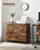 Lateral File Cabinet, Home Office Printer Stand, 2-Drawer Filing Cabinet, with Anti-tip Interlocking Mechanism, for A4, Letter-Size, Legal-Size Hanging Files, Rustic Brown and Ink Black