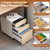3 Drawer File Cabinet for Home Office, Under Desk Mobile Filing Cabinet with Lock for A4/Letter/Legal Size, 5 Wheel Anti-tilt Rolling File Cabinets, Fully Assembled