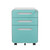 3 Drawer File Cabinet for Home Office, Under Desk Mobile Filing Cabinet with Lock for A4/Letter/Legal Size, 5 Wheel Anti-tilt Rolling File Cabinets, Fully Assembled