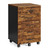 File Cabinet, Mobile Pedestal Filing Cabinet with Wheels, Printer Stand with 5 Drawers, Tool-Free Sliding Rails, for Study, Home Office, Rustic Brown UOFC081KD01S