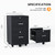 2-Drawer File Cabinet with Lock, Small Rolling Wood Filing Cabinet for Hanging Letter Size Filings with Tabs, Mobile Under Desk File Organizer for Home Office, Classic Black, 27.2" H