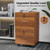 2-Drawer Rolling File Cabinet with Lock, Wood Mobile File Organization for Hanging Letter Size Filings Under Desk Filing Cabinets for Home Office, Assembly Required, Classic Walnut, 26.5" H