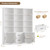 71" Tall Triple Wide Bookshelf with Storage Drawers & Doors, White