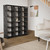 Bookcase, 18-Cube Extra Large Book Shelf, DIY Cube Storage Organizer for Bedroom, Living Room, Home Office - Black