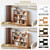 Wooden Extendable Shelf Bookcase, 3-Tier Low Bookshelf, Oak, L