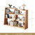 Wooden Extendable Shelf Bookcase, 3-Tier Low Bookshelf, Oak, L