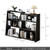Wooden Extendable Shelf Bookcase, 3-Tier Low Bookshelf, Black, L