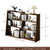 Wooden Extendable Shelf Bookcase, 3-Tier Low Bookshelf, Walnut, L