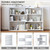 Wooden Extendable Shelf Bookcase, 3-Tier Low Bookshelf, White, L