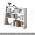 Wooden Extendable Shelf Bookcase, 3-Tier Low Bookshelf, White, S