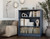 Solid Wood Bookcase - 3-Tier Bookshelf, 36" H x 32” W - Antique Blue, Modular Storage Display, Eco-Friendly Solid Wood, Made in Brazil