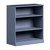 Solid Wood Bookcase - 3-Tier Bookshelf, 36" H x 32” W - Antique Blue, Modular Storage Display, Eco-Friendly Solid Wood, Made in Brazil