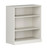 3 Shelf Solid Wood Bookcase - 36" Short Storage Cabinet 32" Wide - Off White, Wooden Open Book Shelf w/Adjustable Shelves, 100% Eco-Friendly Wood, Modular Bookcase Units