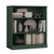 Solid Wood Bookcase - 3-Tier Floor Standing Bookshelf - 36" Short Storage Shelf, 32” W - Green, Display Furniture for Living Space, Renewable 100% Eco-Friendly Wood, Made in Brazil