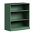 Solid Wood Bookcase - 3-Tier Floor Standing Bookshelf - 36" Short Storage Shelf, 32” W - Green, Display Furniture for Living Space, Renewable 100% Eco-Friendly Wood, Made in Brazil