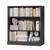 Solid Wood Bookcase - 3-Tier Floor Standing Bookshelf - 36" Short Storage Shelf 32” W - Gray, Display Furniture for Living Room, Renewable 100% Eco-Friendly Wood, Made in Brazil