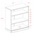 Solid Wood Bookcase - 3-Tier Floor Standing Bookshelf - 36" Short Storage Shelf, 32” W - Mocha, Display Furniture for Living Space, Renewable 100% Eco-Friendly Wood, Made in Brazil