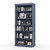 Solid Wood Bookcase - 6-Tier Bookshelf, 71.5" Tall, 32” W - Antique Blue, Stackable Modular, Open Storage Display for Living Room, Office, 100% Eco-Friendly Solid Wood, Made in Brazil