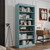 Solid Wood Bookcase - Stackable Modular 6-Tier Bookshelf - 71.5" Tall x 32" Wide - Aqua, Open Display Shelf for Living Room, Office, Renewable 100% Eco-Friendly Wood, Made in Brazil