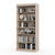 Solid Wood Bookcase - Stackable Modular 6-Tier Bookshelf - 71.5" Tall x 32" Wide - Beige, Open Display Shelf for Living Room, Office, Renewable 100% Eco-Friendly Wood, Made in Brazil