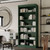Solid Wood Bookcase - Stackable Modular 6-Tier Bookshelf - 71.5" Tall x 32" Wide - Green, Open Display Shelf for Living Room, Office, Renewable 100% Eco-Friendly Wood, Made in Brazil