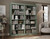 12-Shelf Bookcase, 100% Solid Brazilian Pine Wood, Sage Finish, 64" Wide, 71.5" Tall, Modular Stackable, Adjustable Shelves