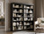 Solid Wood Bookcase - 64" Wide Wooden Bookshelf - 12-Shelf Black Bookcase, Modular Cabinets with Adjustable Shelves - 71.5" Tall Bookcases for Living Room - 100% Eco-Friendly Wood