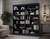 12-Shelf Bookcase, 100% Solid Brazilian Pine Wood, 64" Wide, 71.5" Tall, Navy Blue, Modern Style, Modular Stackable, Adjustable Shelves