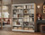 Brazilian Pine Wood Bookcase, 12 Adjustable Shelves, 64" Wide, 71.5" Tall